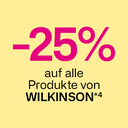 -25% auf alle Produkte von Wilkinson